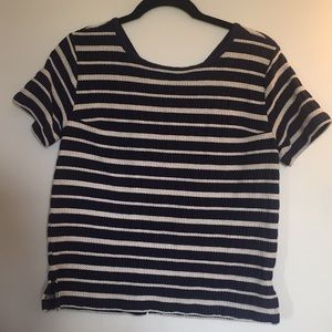 Nautical Style Blouse with button detail down back